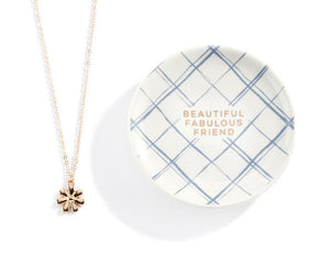 Necklace and Trinket Dish Set - Friend