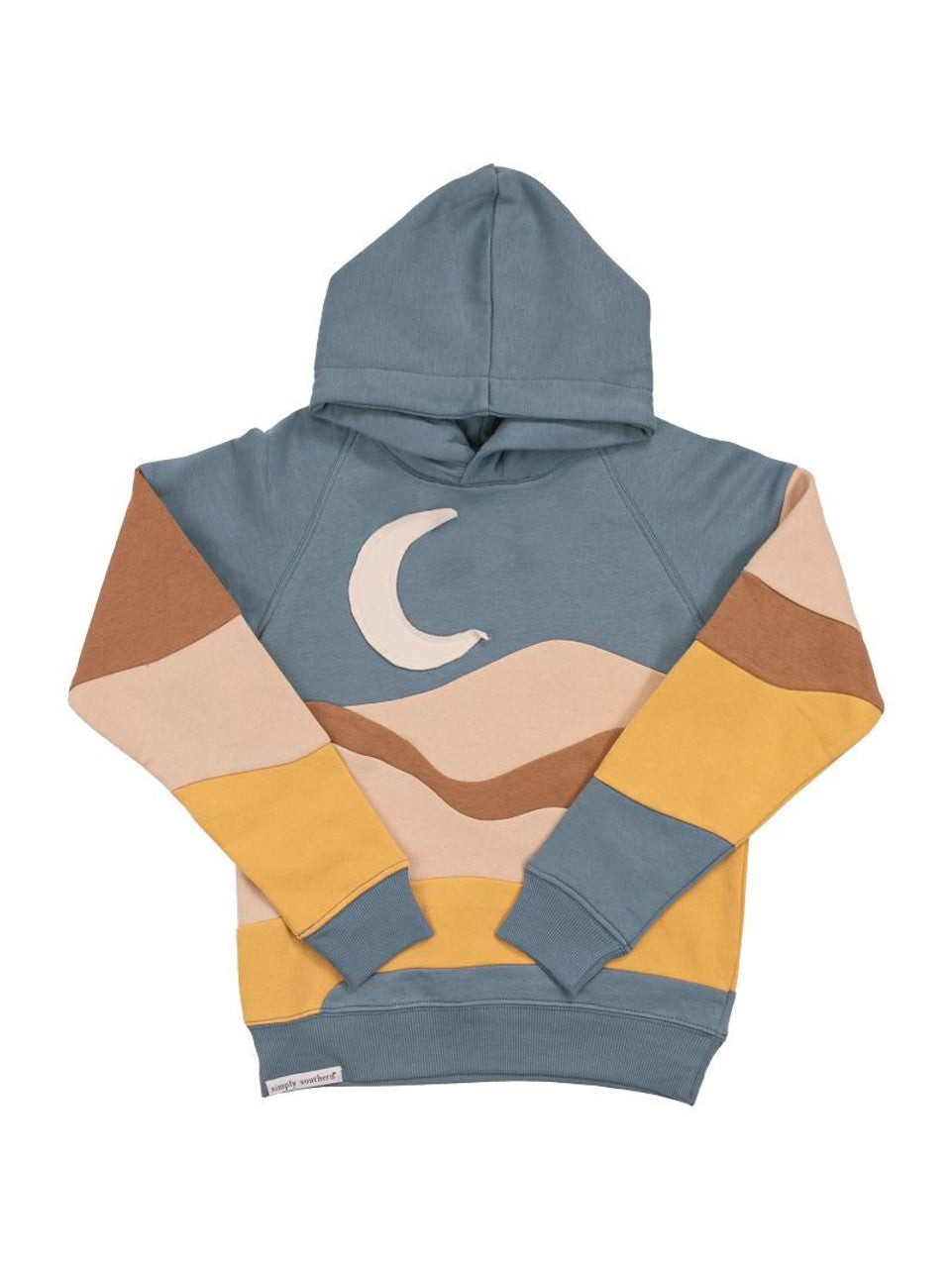 Moon Patchwork Hoodie - Simply Southern