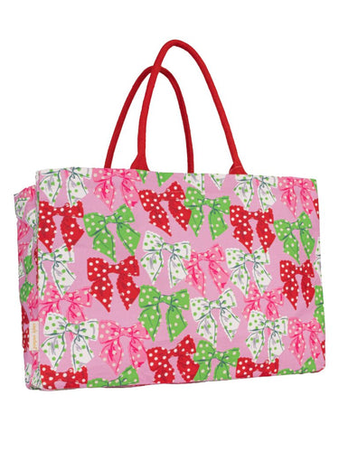 Simply Southern Holiday Dots and Ribbons Carry All Tote