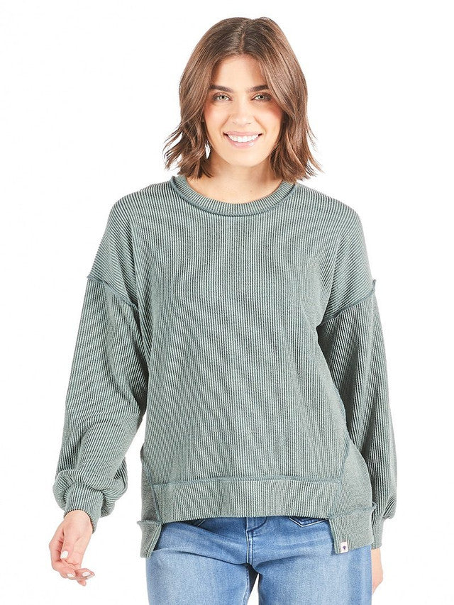 Simply Southern Knit Jade Oversized Top