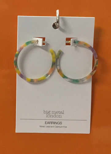 Sophia Hoop Resin Earrings