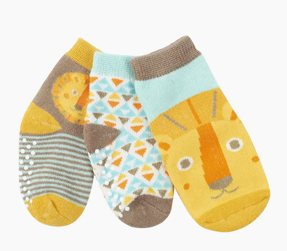 3pair Lion Baby & Toddler Terry Socks