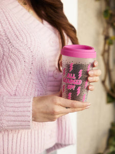 All Charged Up Glass Coffee Tumbler