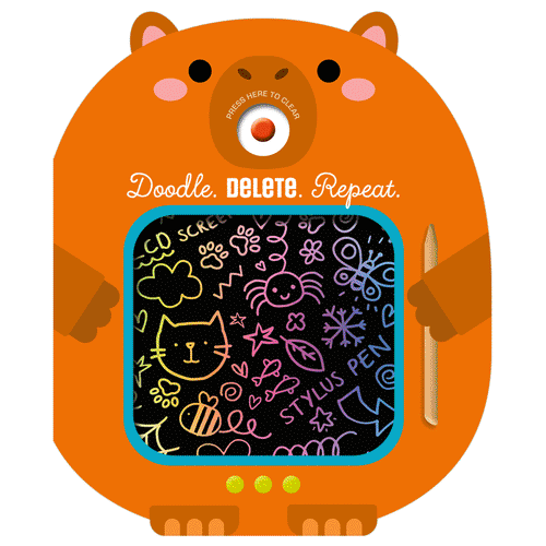 Doodle. Delete. Repeat. Board Book with LCD Screen