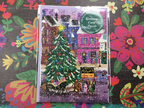 Christmas Town Greeting Card Puzzle