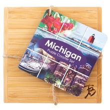 Michigan Puzzle 4-Pc. Coaster Set with Case