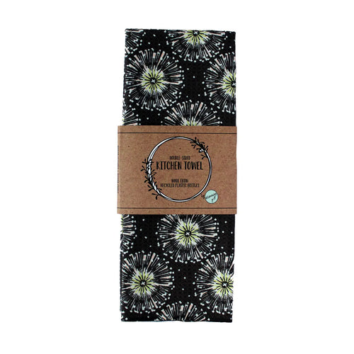 Black and White Allium | Double Sided Waffle Kitchen Towel