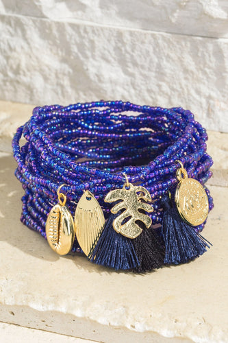 Boho Seed Beaded Stretch Bracelet Set