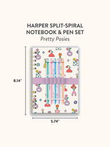 Pretty Posies - Spiral Notebook & Pen Set