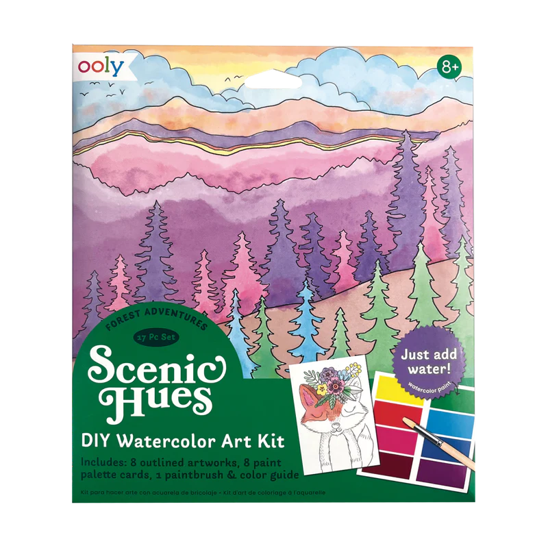 Scenic Hues Watercolor Art Kit - Forest Adventure