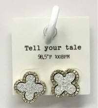 Diamond Clover Stud Earrings
