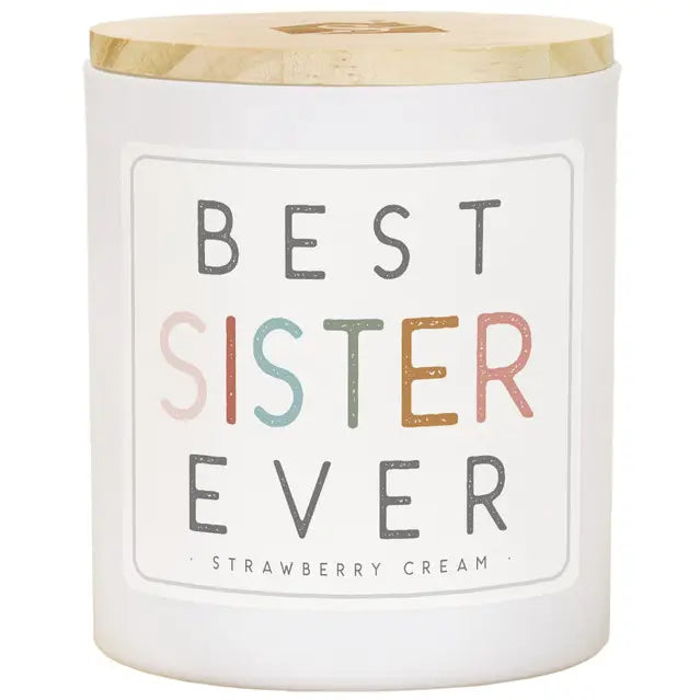 Best Sister Ever Strawberry Cream Scented Candle
