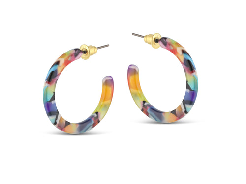 Multi Colored Emily Tiny Hoop Earrings