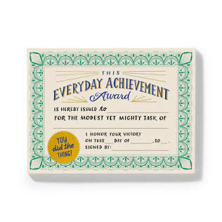 Everyday Achievement Certificate Notepad