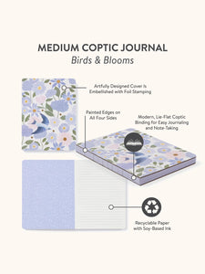 Birds & Bloom Coptic Bound Journal