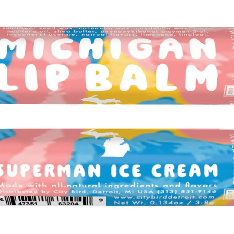 Superman Ice Cream Michigan Organic Lip Balm