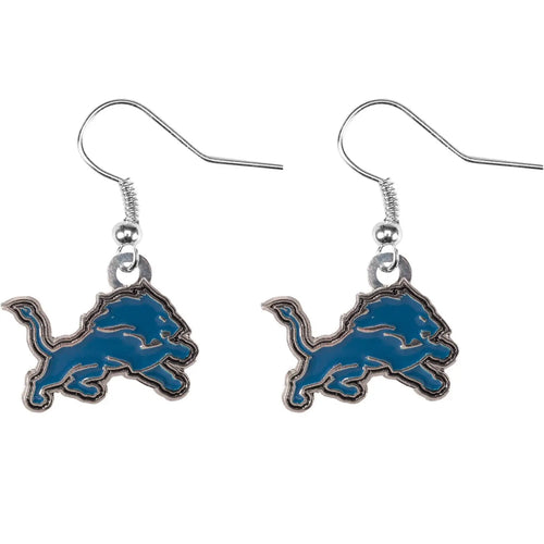 Detroit Lions Logo Dangle Earrings