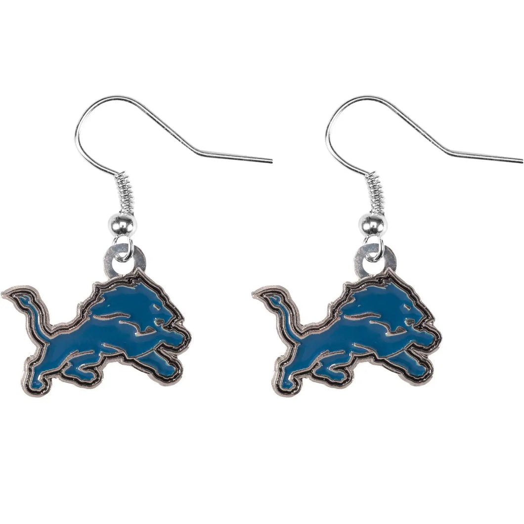 Detroit Lions Logo Dangle Earrings
