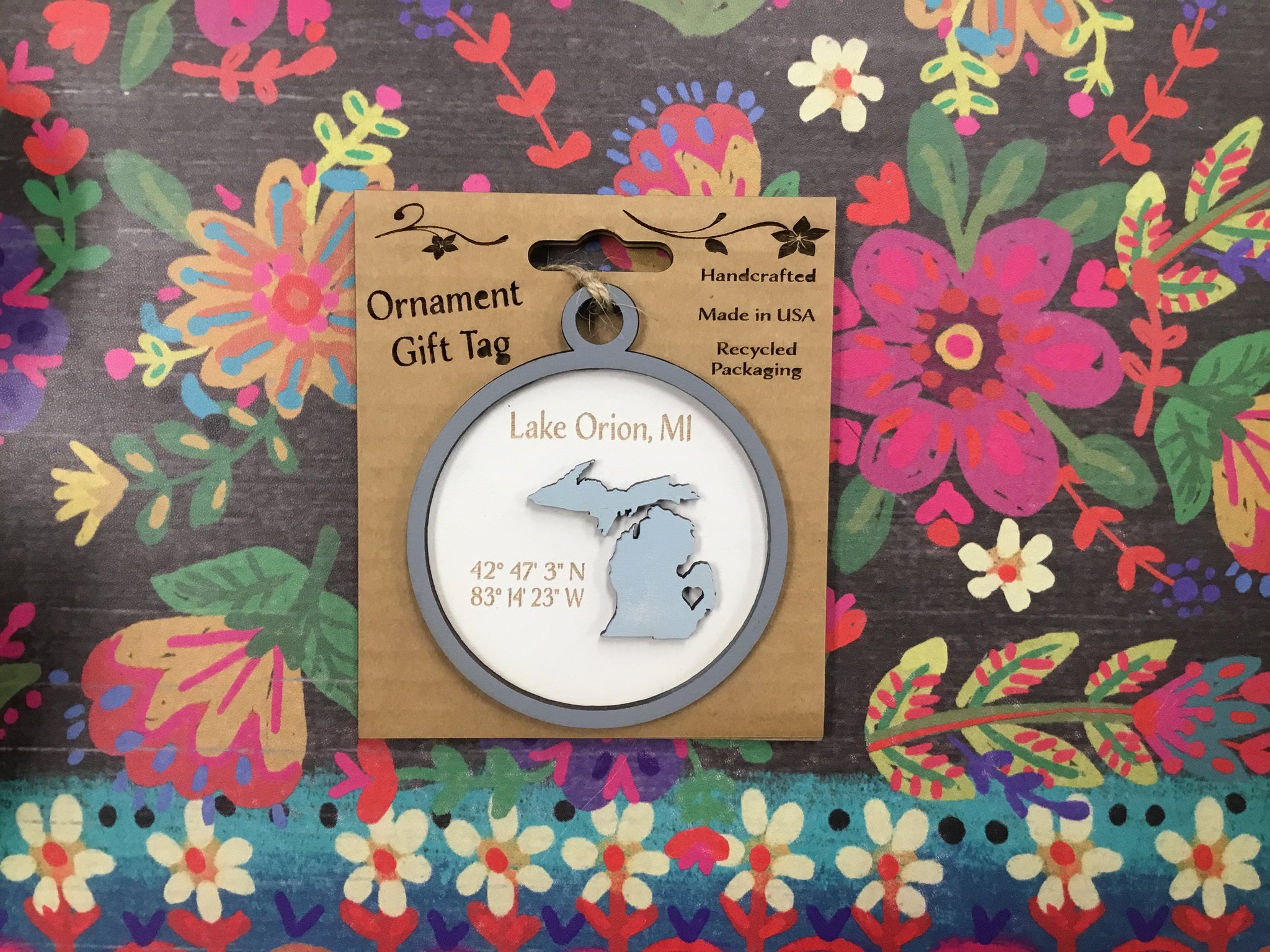 Lake Orion Wood Ornament