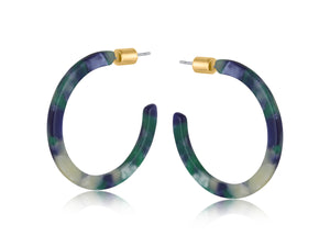 Marina Medium Green/Blue Earrings
