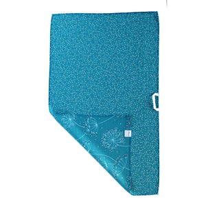 Teal Queen Anne's Lace | Two Sided Tea Towel