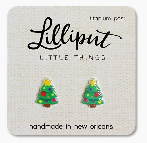 Lilliput Christmas Tree Earrings