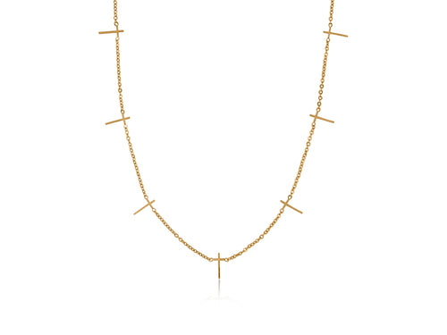 Gold Anna Stainless Steel Delicate Necklace