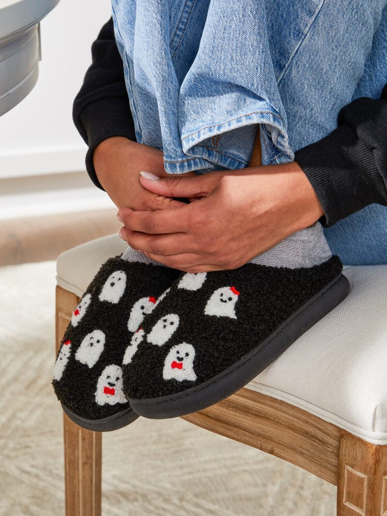 Simply Southern Fuzzy Ghost Slippers