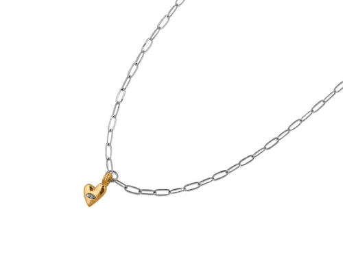 Gold Fidelia Small Heart Delicate Necklace