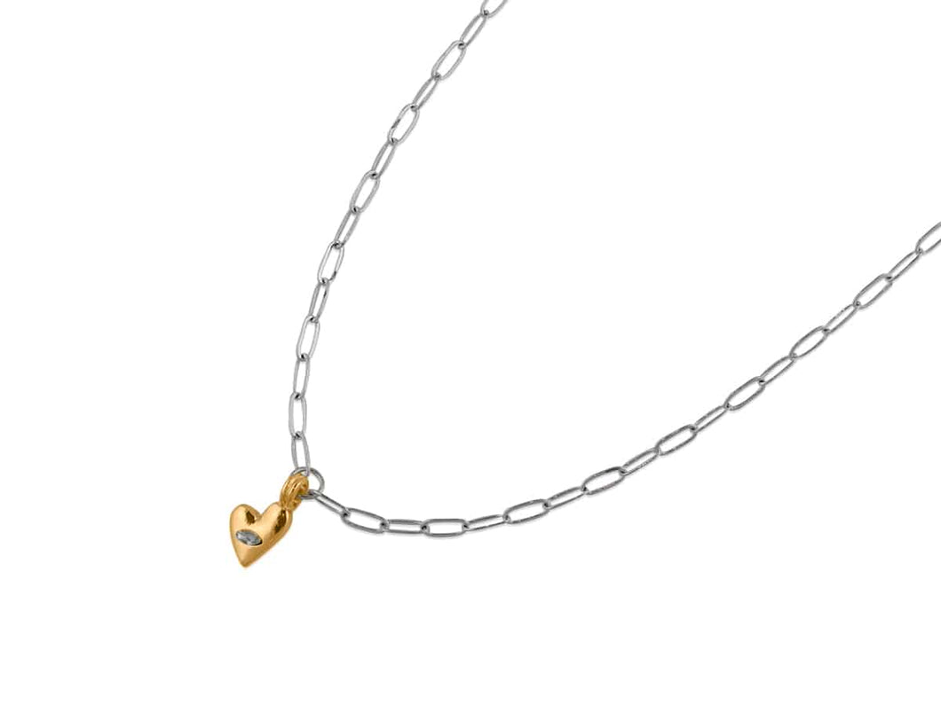 Gold Fidelia Small Heart Delicate Necklace