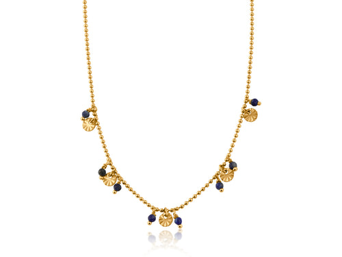 Blue Aurora Stainless Steel Necklace