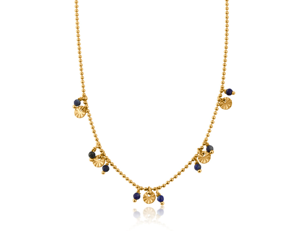 Blue Aurora Stainless Steel Necklace