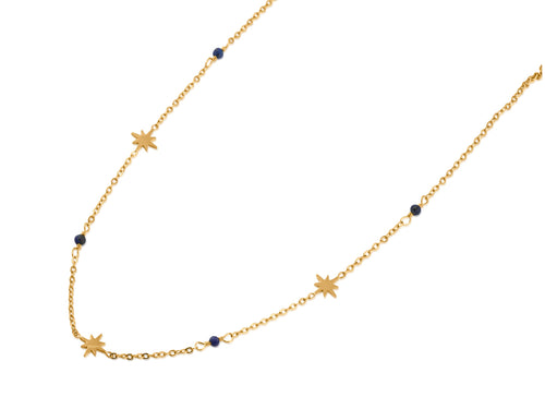 Blue Celina Stainless Steel Necklace