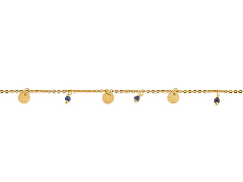 Blue Fila Stainless Steel Anklet