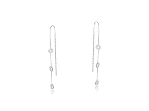 Silver Mira Stainless Steel Earrings