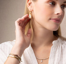 Good Karma Miyuki Frame Earrings - Mint/ Peach/ Gold