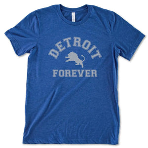 Royal Heather Detroit Forever Lions Tee