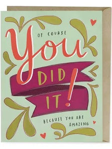 You Did It Congrats Card