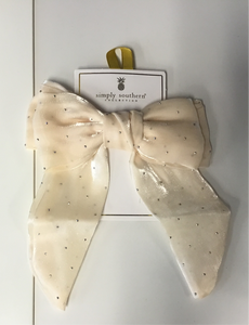 Simply Southern Cream Bow with Dots