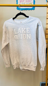 Soft Chenille Lake Orion Sweatshirt Gray