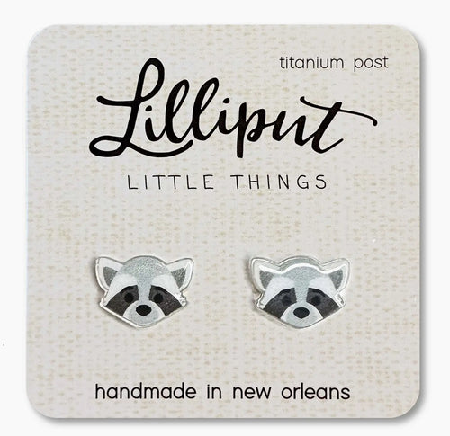 Lilliput Raccoon Earrings