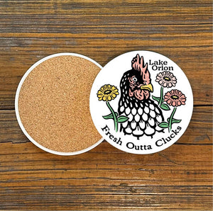 Lake Orion Chicken Ceramic Coaster