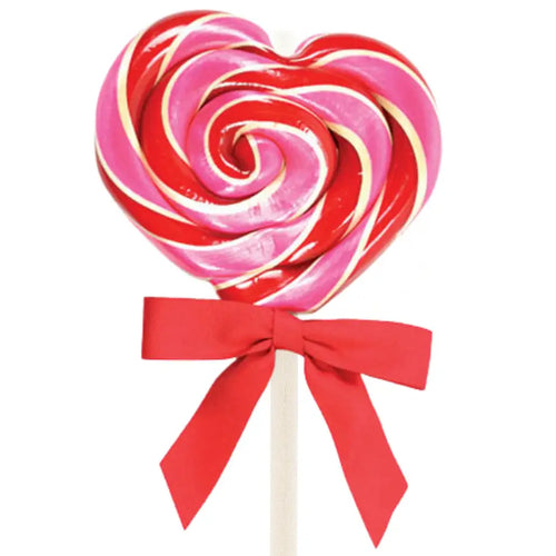 Heart-Shaped Wild Cherry - 2 oz Lollipops