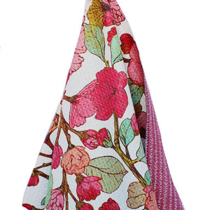 Maroon Blossoms | Two Sided Microfiber Kitchen Tea Towel