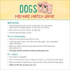 Dogs Memory Match Game (Set of 72 Cards)