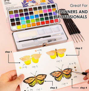 Grabie Watercolor Set of 50 with Brushes
