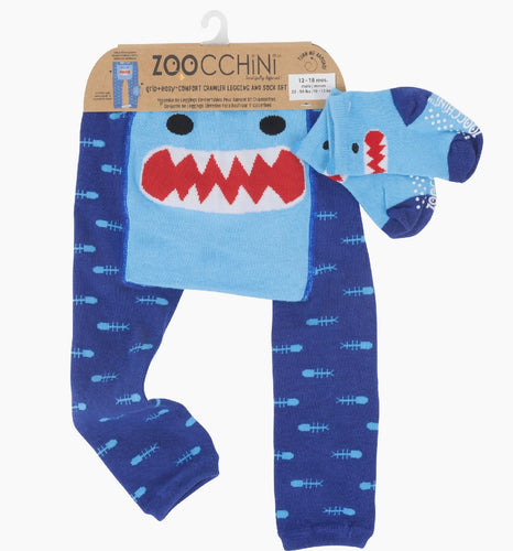 Shark Crawler Legging and Sock Set