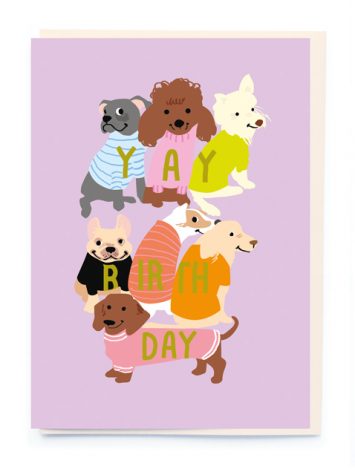 Yay Birthday with Dogs Noi Publishing Greeting Card