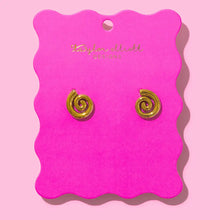 Gold Swirly Earrings