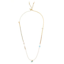 Mixed Media Wrap Bracelet/Necklace - Tranquility/Turquoise/Gold